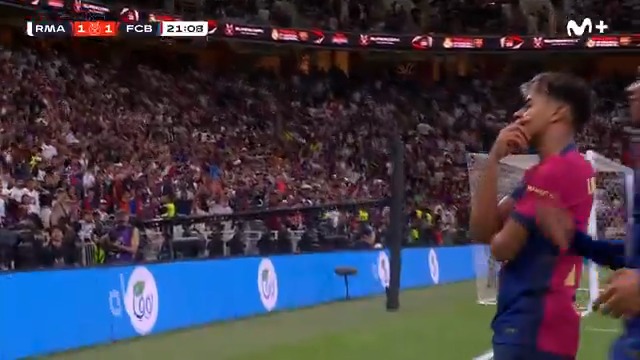 Qué forma de medir los tiempos. Qué forma de finalizar. Lamine Yamal empata la final de #superSupercopa. #LaCasaDelFútbol