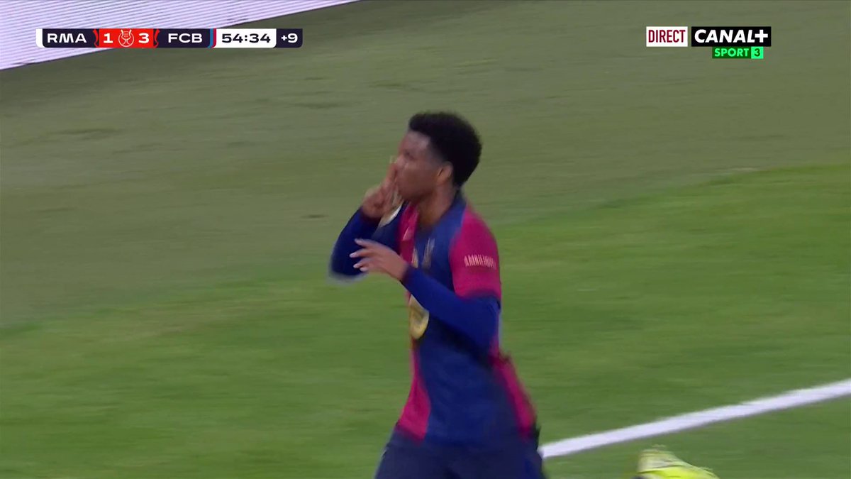 #Supercopa 🇪🇦 : On ne les arrête plus ! C'est un déluge bleu et grenat qui s'abat sur le Real Madrid. Baldé pour le 4-1