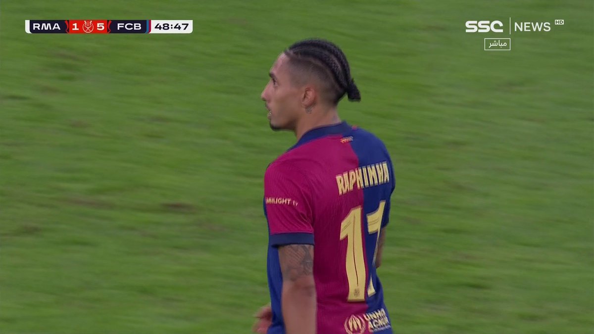 هدددددف!⚽️ خامس الأهداف للبرشا..! 🤩 مرور وتسديد من رافينها يمنح البرشا الخامس ⚽️🔥 برشلونة 5 × 1 ريال مدريد #السوبر_الإسباني_بجدة #برشلونة_مدريد | #SSC
