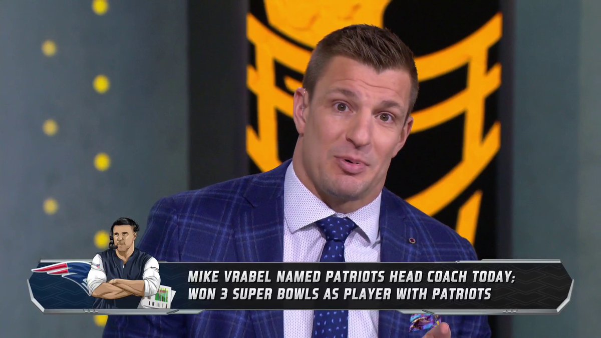 Gronk: “If I'm Mike Vrabel, the first thing I would do is call up and dial up the number of Josh McDaniels—a familiar [face] to #Patriots fans—and hire him as the offensive coordinator as soon as possible.”
