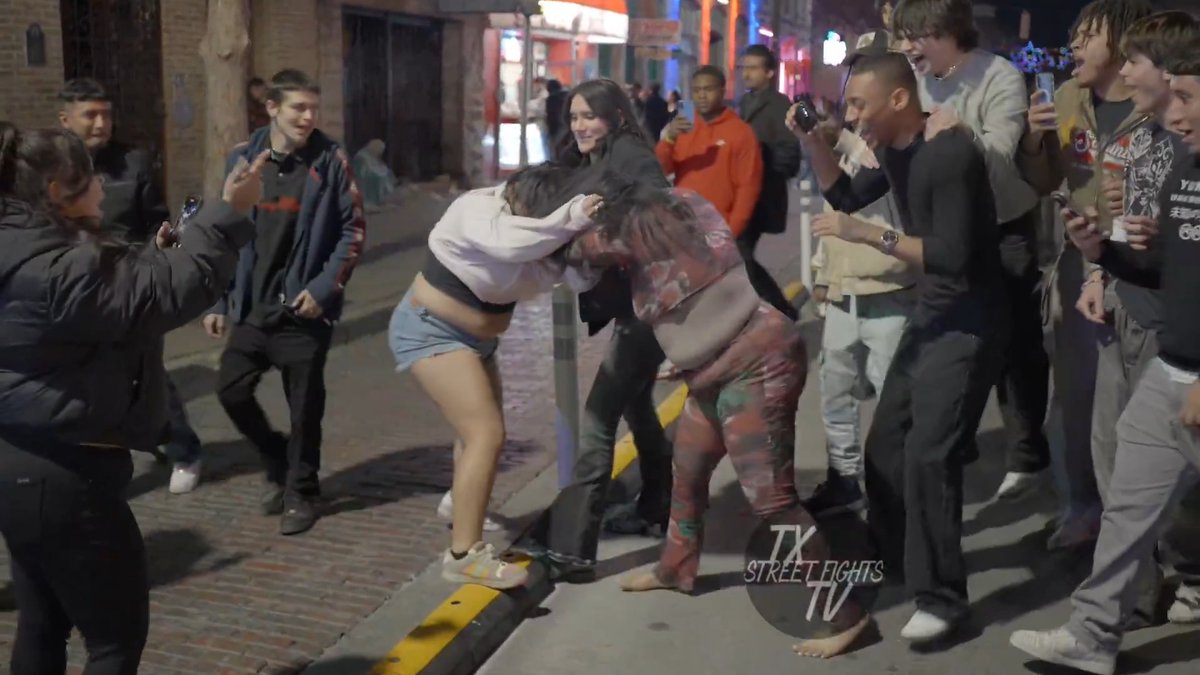 Fights Break out on 6th Street Austin TX 1-11-2025 fight #fight #fights #brawl