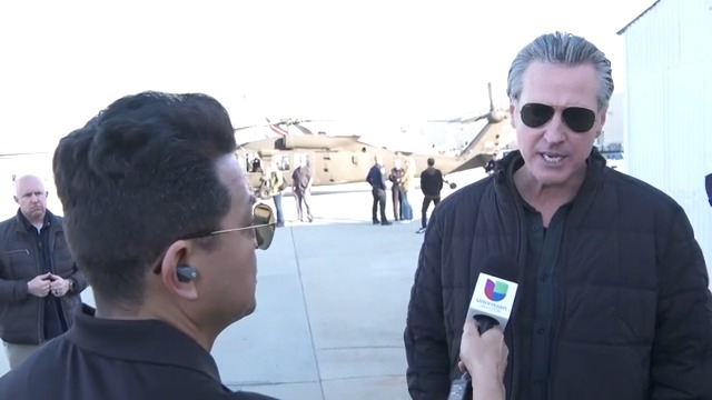 Gov Gavin Newsom says "Texas is one of the states that stepped up. We currently have 9 states that are supporting our efforts out here. In fact, we're the Texas crew on our EMA process."