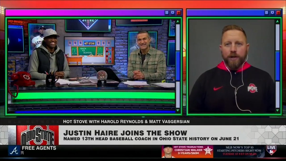 That's Nick Swisher for you! 🤣🤣 Ohio State Baseball | #MLBNHotStove