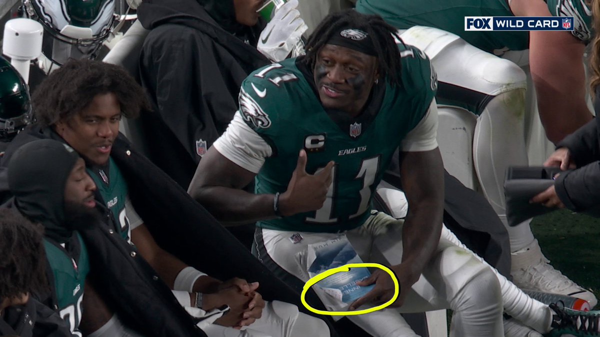 The book AJ Brown is reading is called 'Inner Excellence' 📚 📺 FOX
