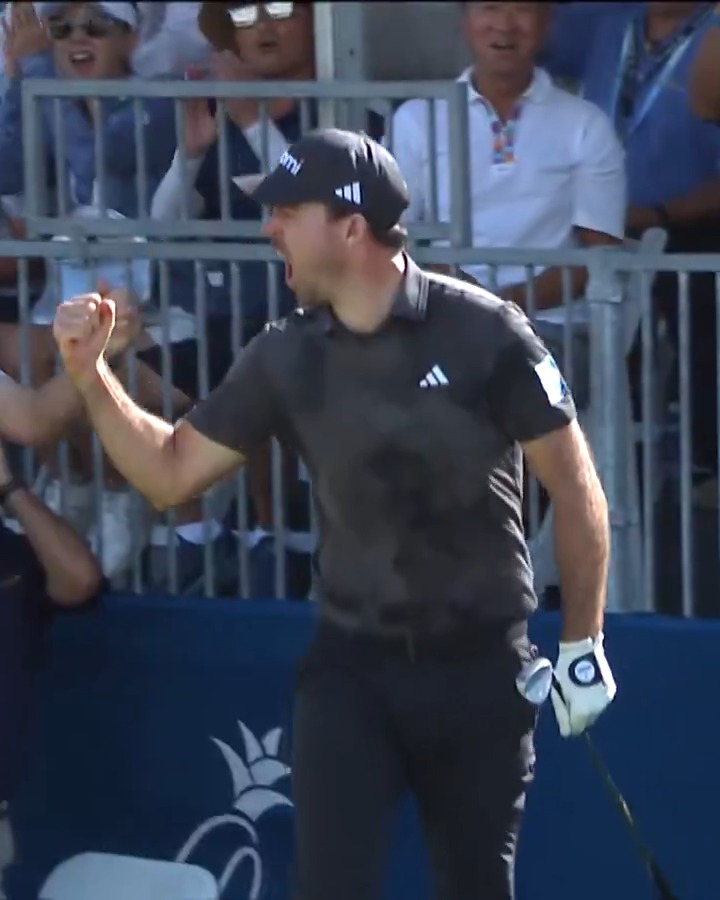 A chip-in eagle to tie the lead! Nick Taylor comes up clutch at the last Sony Open in Hawaii.
