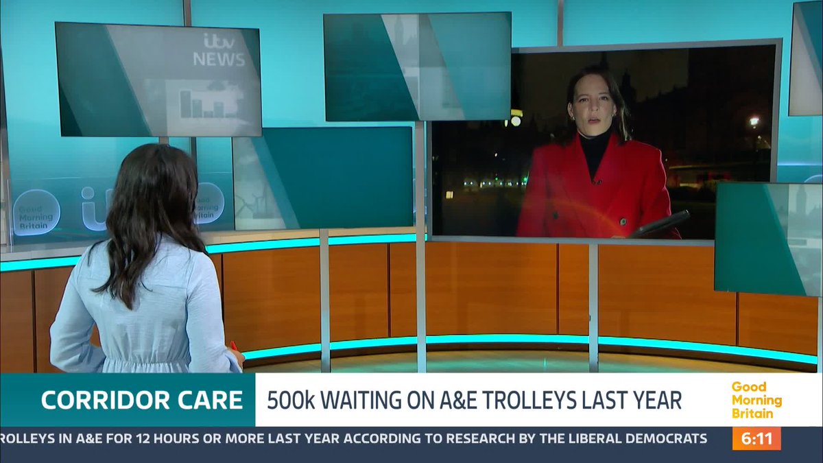 More than half a million people were left waiting for 12 hours or more on trolleys in A&E last year according to new research from the Liberal Democrats. They say corridor care in the NHS has become “normalised”. Louisa James reports.