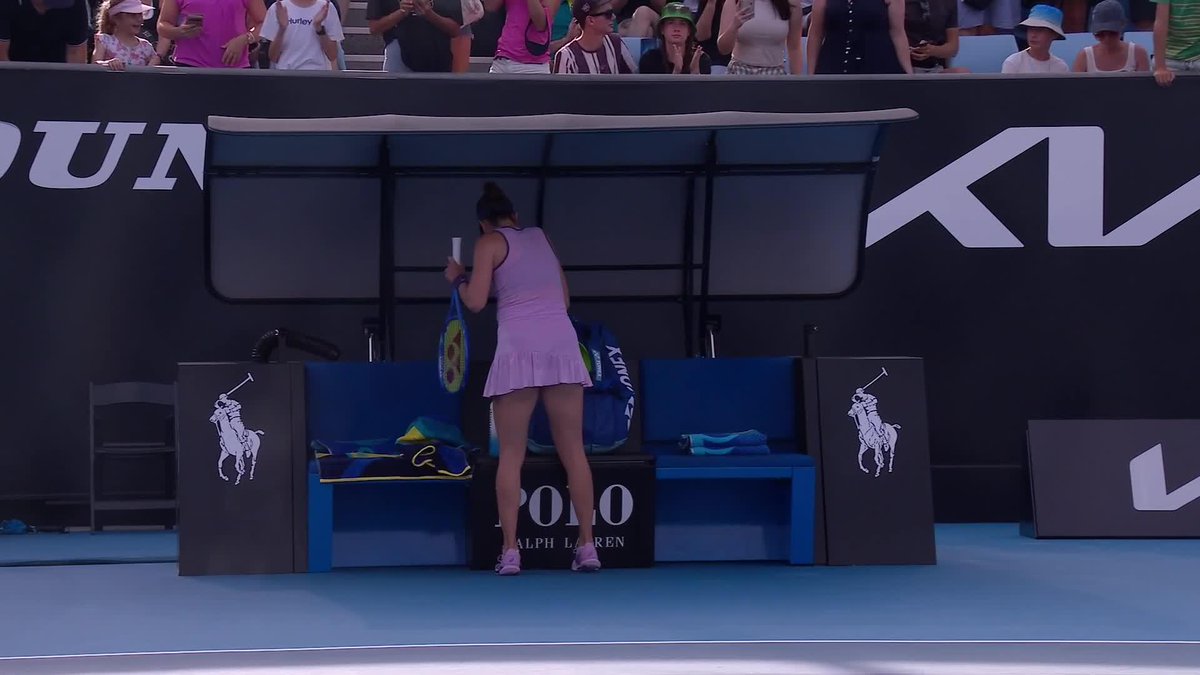 Belinda Bencic, currently ranked No. 421 after coming back from maternity leave in Oct 2024, has defeated 16th seed Jelena Ostapenko 6-3 7-6! Tennis, you beauty 🎾😍 Wide World of Sports • ESPN • @eurosport • WOWOWテニス • #AusOpen • #AO2025