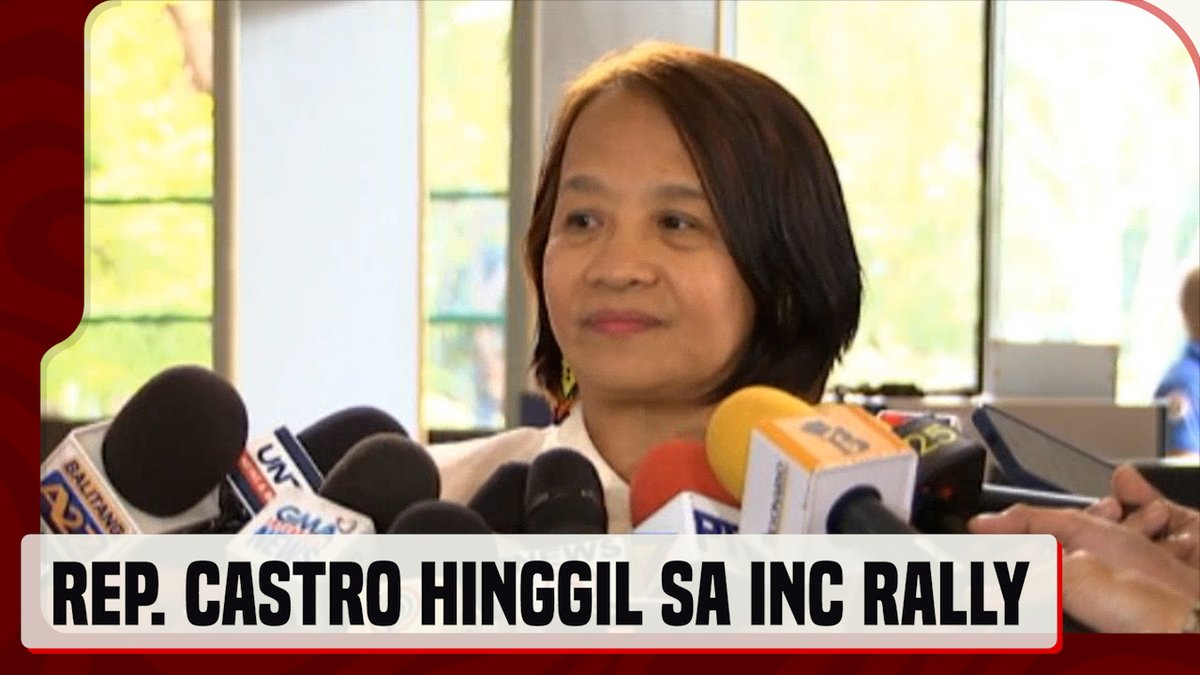 Iginiit ni ACT Teachers Rep. France Castro na hindi sana dapat “pagtakpan” ng National Rally for Peace ng Iglesia ni Cristo ang itinutulak na impeachment complaint laban kay Vice Pres. Sara Duterte. #News5 | via Marianne Enriquez