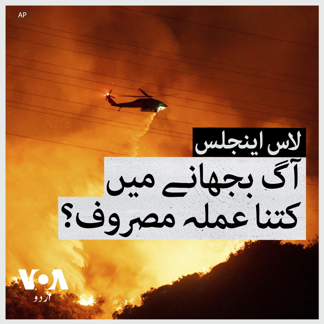 لاس اینجلس کے مختلف مقامات پر لگی آگ کو بجھانے میں امریکہ کے پڑوسی ممالک میکسیکو اور کینیڈا کے فائر فائٹرز بھی شامل ہیں۔ آگ چھ دن قبل لگی تھی اور اب تک اس پر قابو نہیں پایا جا سکا ہے۔ آگ بجھانے میں کتنا عملہ مصروف ہے؟ جانیے اس ویڈیو میں۔ #LosAngelesWildfire