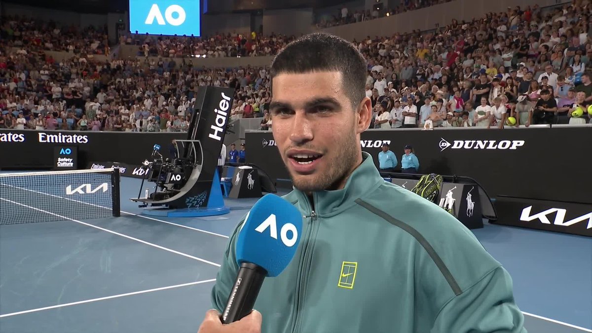 Alcaraz, Sinner and Nadal 🏌️⛳️ Carlos Alcaraz ranks each of their golf swings 😅 #AusOpen • #AO2025