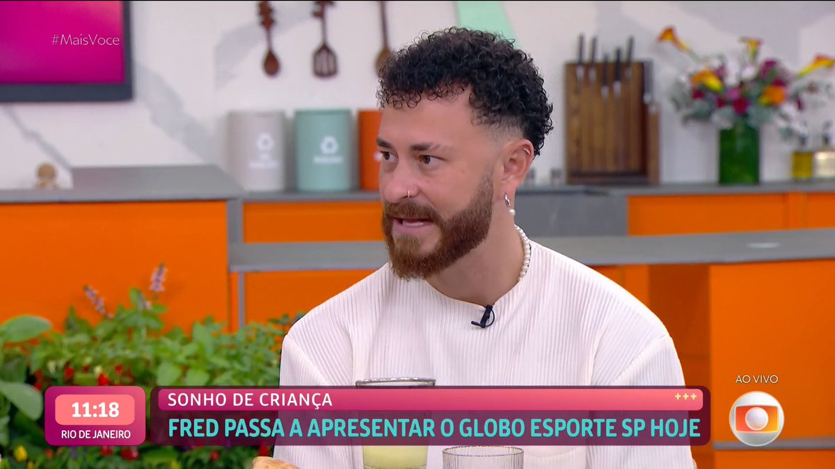 .FRED BRUNO treinou a vida toda pra tá no comando do Globo Esporte SP e agora ele vai viver esse sonho! Meu mais novo apresentador estreia hoje por aqui 🤩💫 #MaisVocê