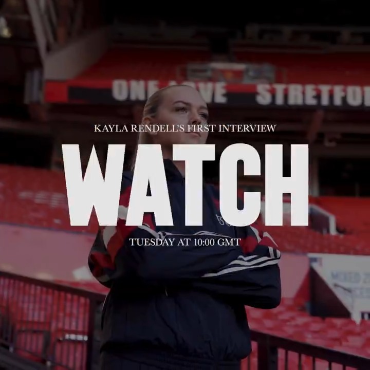 An exciting addition to our family ❤️ 🧤 @Kayla_Rendellx's first United interview, dropping at 10:00 GMT tomorrow 👀🔜 #MUWomen
