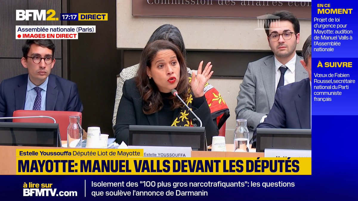 💬 "On n'a pas d'eau, pas d'électricité, rien à bouffer et vous trouvez le moyen de justifier l'immigration clandestine qui continue aujourd'hui" Estelle Youssouffa députée Liot de Mayotte, exprime sa consternation face aux discours sur l'immigration illégale sur l'archipel
