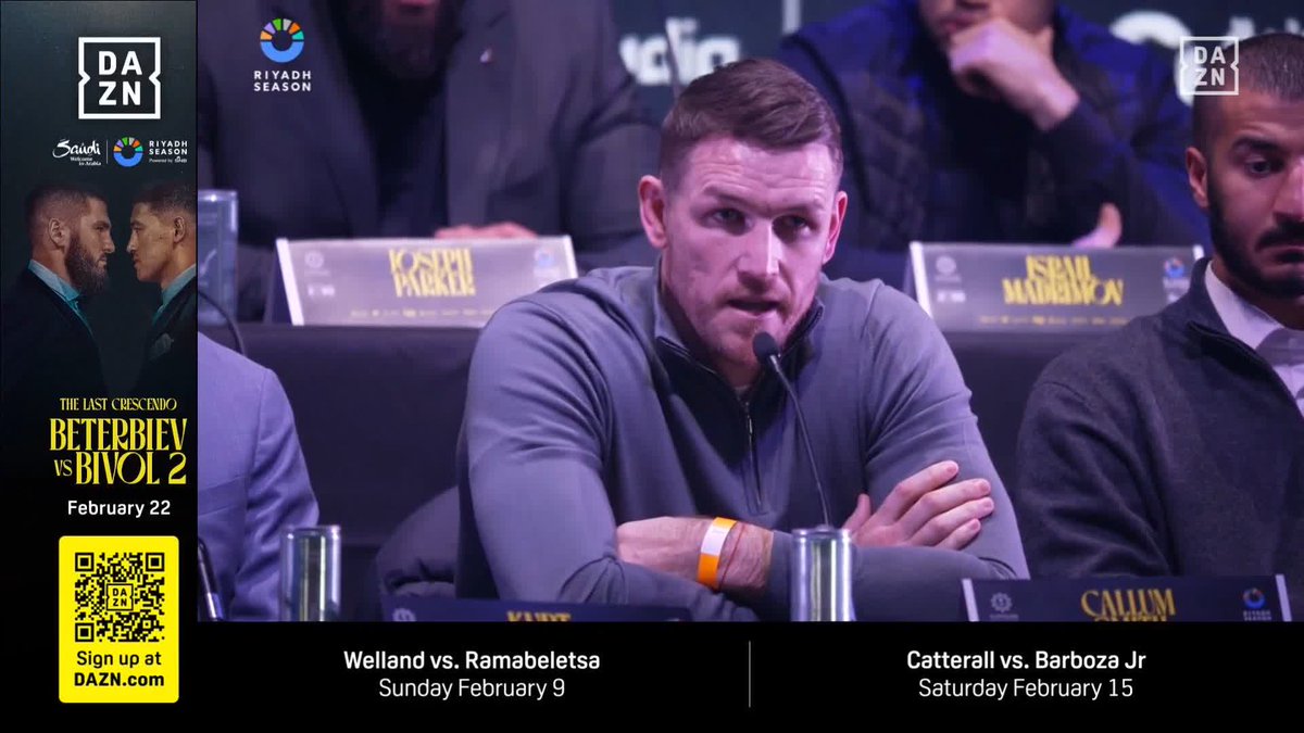 🗣️ “The fire is still there! I've set a goal to become a two-weight World Champion, I believe I'm good enough to get the job done!” - Callum Smith #BuatsiSmith #RiyadhSeason #BeterbievBivol2