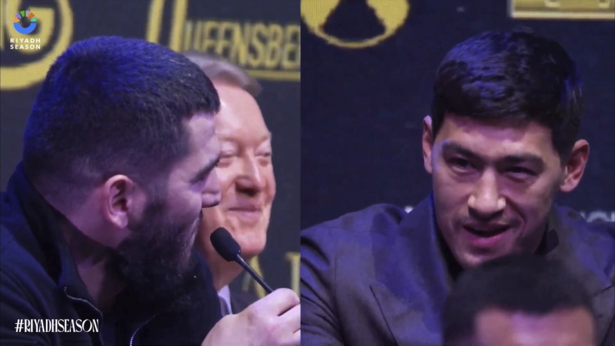 Artur Beterbiev and Dmitry Bivol give funny answers when asked if they have messages for each other at the first press conference ahead of their rematch on Feb 22nd… [🎥 Queensberry Promotions]