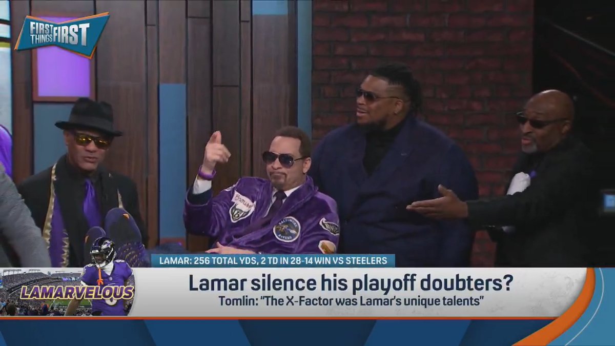 Lamar & the Ravens’ big win over the Steelers was music to Chris Broussard’s ears 🎶 “That man Brou, smartest in the room....Make me a sandwich, soda pop, don’t forget the chips, please don’t forget the chips. No mayo!” 🤣😭