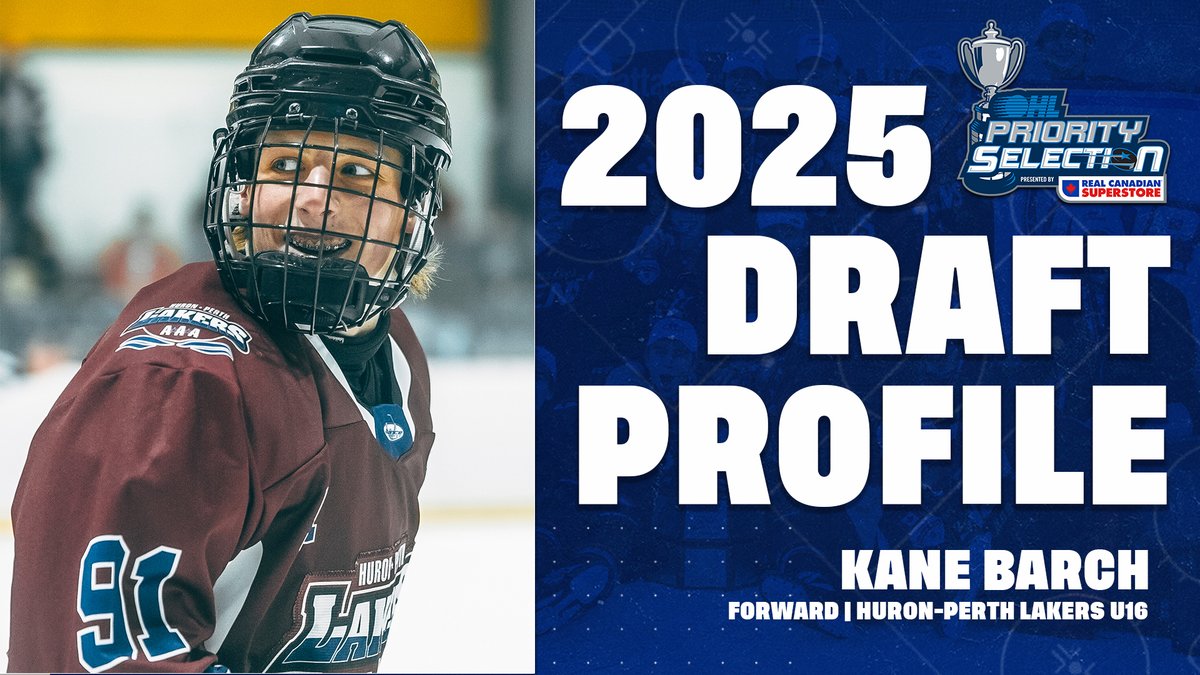 2025 #OHLDraft Prospect Profile 🎬: A gritty winger with the Huron-Perth Lakers, Kane Barch looks to follow in the footsteps of father Krys, who played for the London Knights before playing parts of eight seasons in the #NHL 🎥