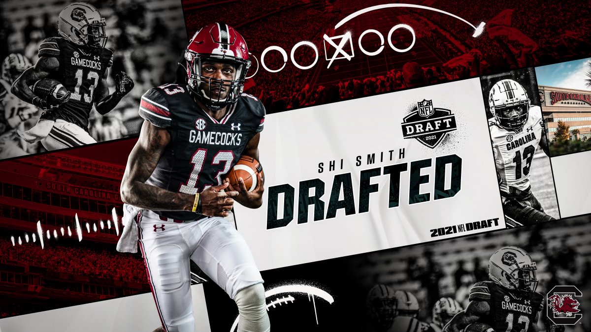 BHAM signs WR Shi Smith out of USC. Smith was 2nd-Team All-SEC & had 174 recs for 2,204 yds & 13 TDs in college Drafted by CAR in the 6th round in 2021. Has 28 recs for 400 yds & 2 TDs in the #NFL. Also a great return man. Welcome to BHAM, Shi Smith!