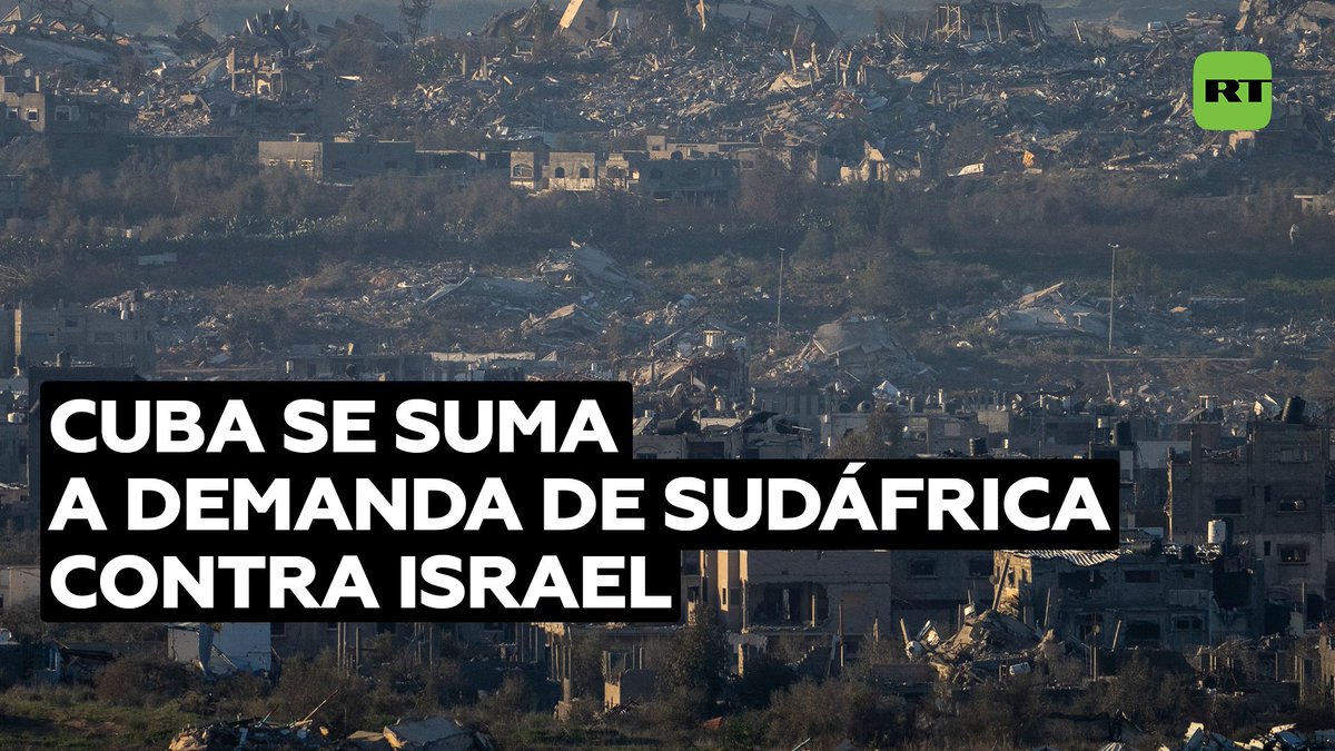 🇨🇺 Cuba se une a Sudáfrica en demanda contra Israel por genocidio en Gaza Cuba se sumó a la demanda iniciada por Sudáfrica contra Israel, en el caso relativo a la Aplicación de la Convención para la Prevención y la Sanción del delito de Genocidio en Gaza. Oliver Zamora Oria