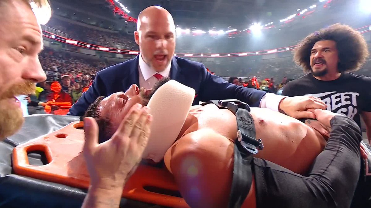 Did this STREET FIGHT just turn into a STRETCHER MATCH?! 😲 #RawOnNetflix