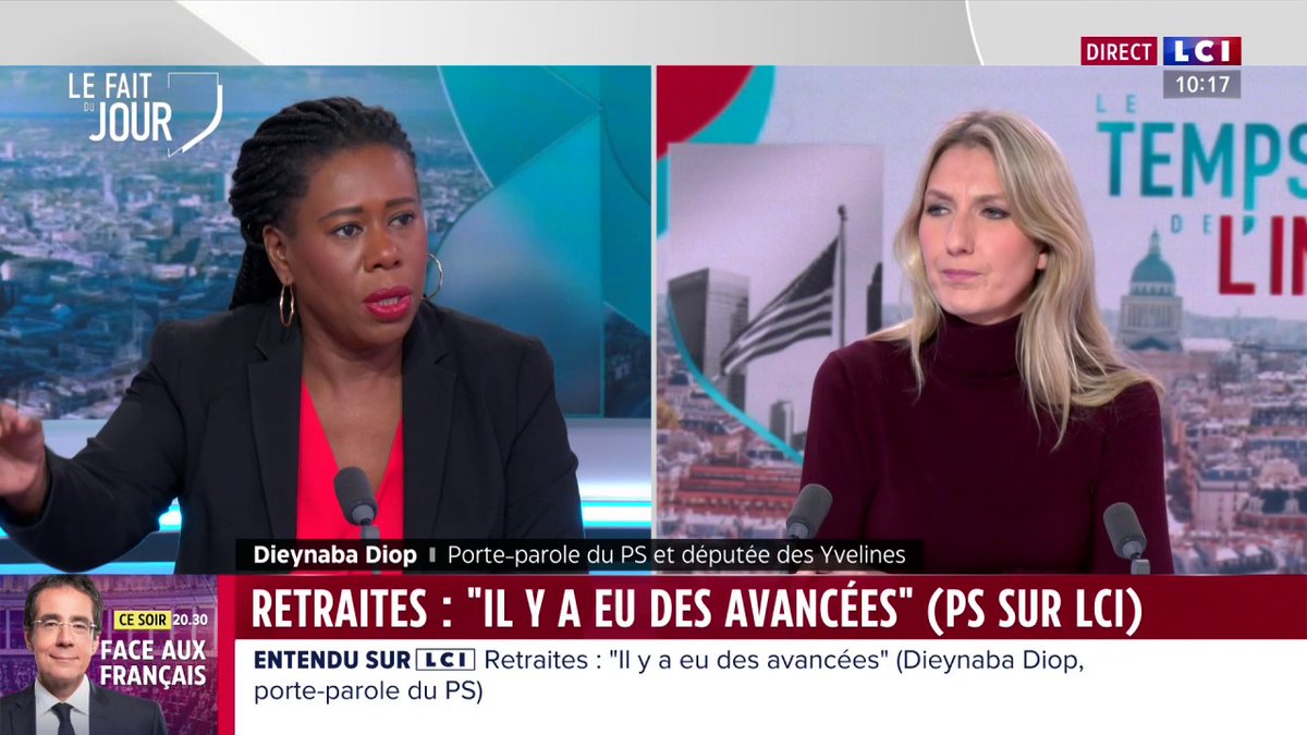 💬 "Il y a la gauche qui braille et la gauche qui travaille. LFI c'est la gauche qui braille." lance @Dieynadiopsow porte-parole du PS