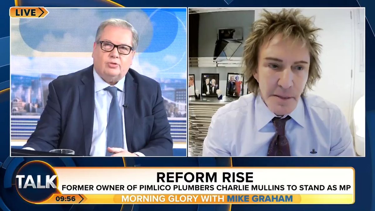 Entrepreneur Charlie Mullins reveals he is going to stand as a Reform UK candidate. "I was asked if I’d like to do it by Nigel Farage and why not, anything to get Labour out." Mike Graham 🇬🇧 | Charlie Mullins OBE