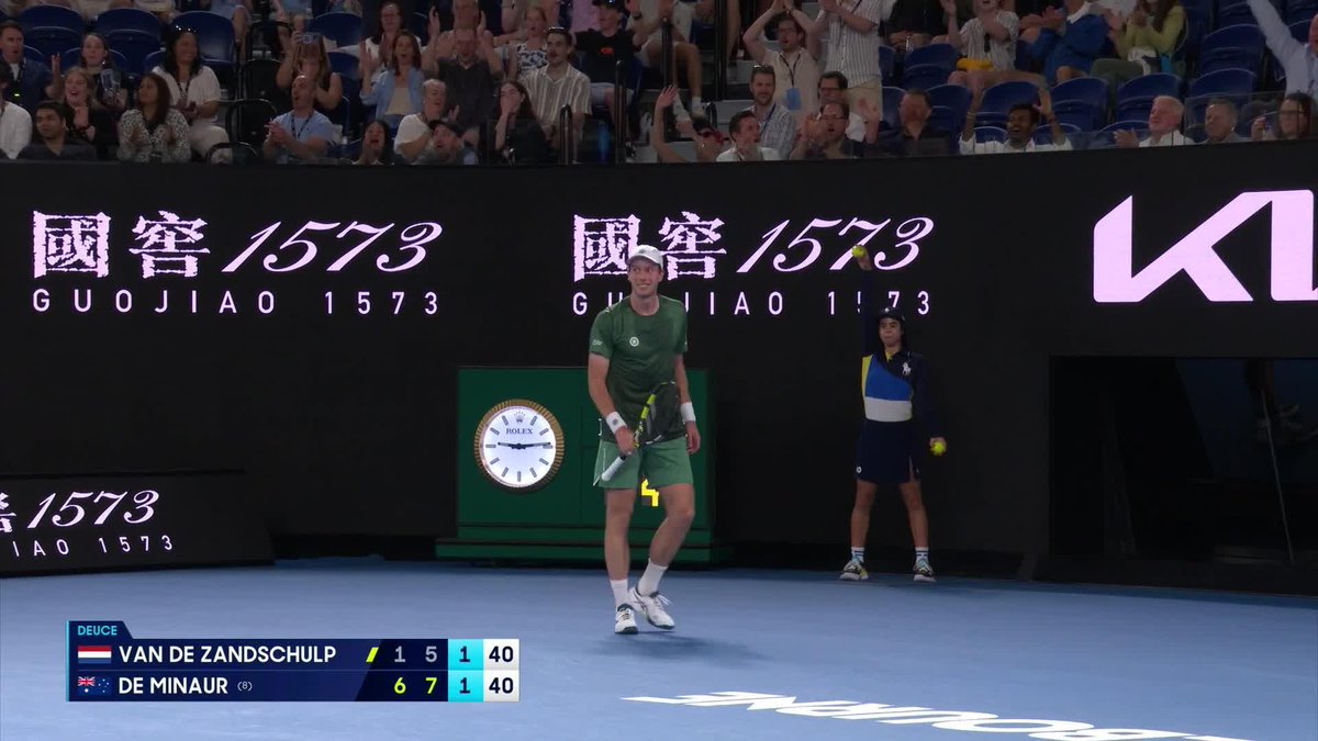 YOU CANNOT BE SERIOUS 🤯 Botic van de Zandschulp with an outrageous tweener winner on RLA! 🪄 Wide World of Sports • ESPN • @eurosport • WOWOWテニス • #AusOpen • #AO2025