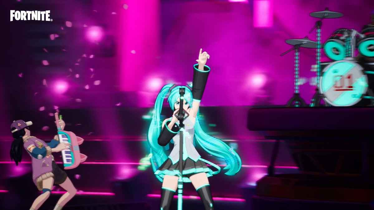 ようこそ! Let's give it our best today♪ The first Sound from the Future is here! Hatsune Miku has arrived with Fortnite Festival Season 7!