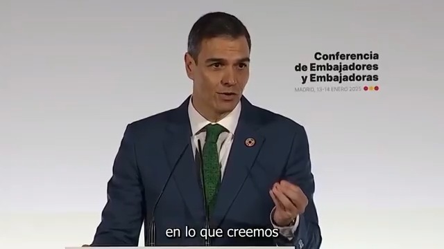 No vamos a renunciar a nuestros valores, los valores de nuestra Constitución. España trabajará más decididamente para construir un mundo mejor y más justo, en el que cuidemos aquello que nos define: la paz, la convivencia, la solidaridad, la libertad. Porque la España que queremos solo es posible si construimos el mundo que queremos.