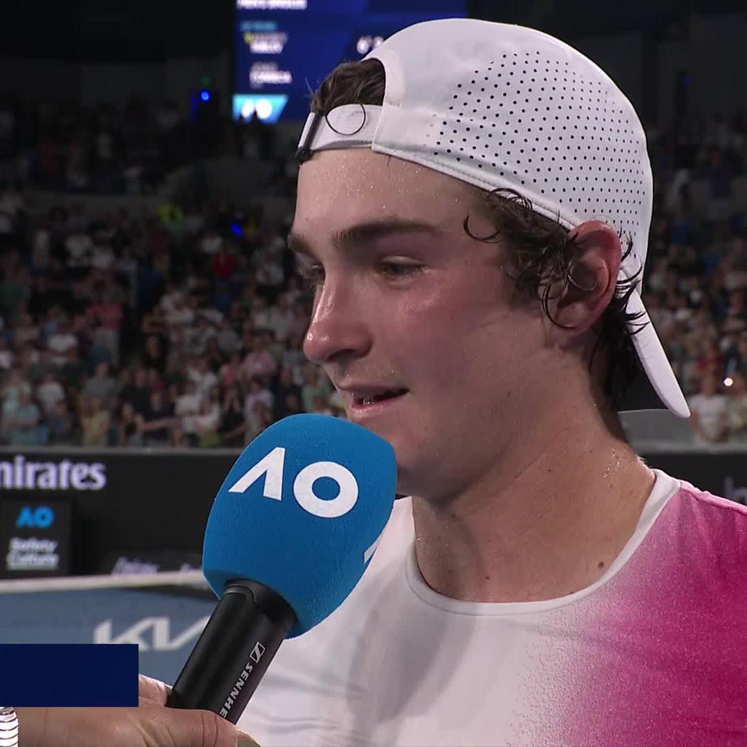 "Not bad" 😂 Joao Fonseca is keeping it real after the biggest win of his career 😅 #AusOpen • #AO2025