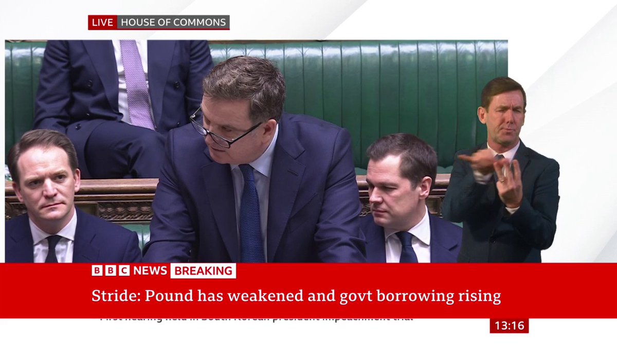 "This whole sorry tale, is nothing short of a Shakespearean tragedy," Mel Stride tells MPs "To go, or not to go, that is now a question... the British people deserve better," the shadow chancellor adds as he attacks Rachel Reeves record