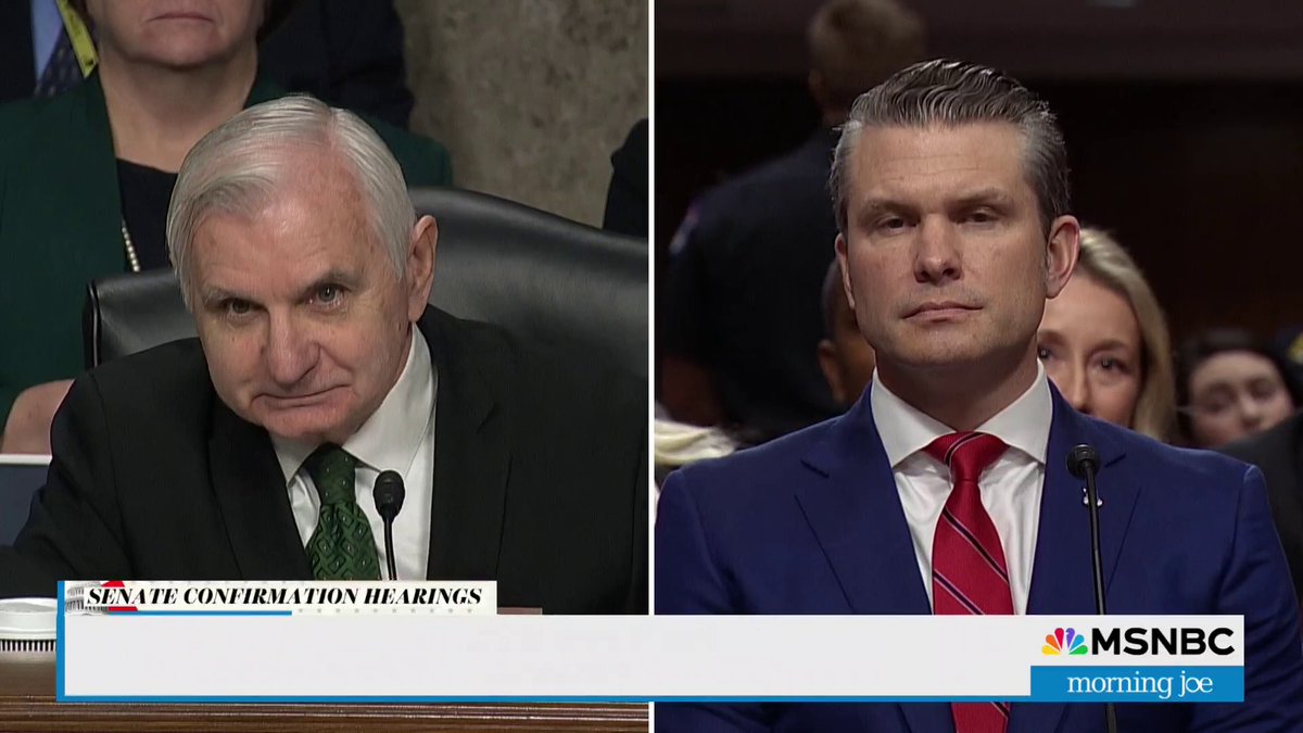 "Mr. Hegseth, I do not believe you're qualified for this job." Sen. Jack Reed addresses Pete Hegseth at his Senate confirmation hearing.