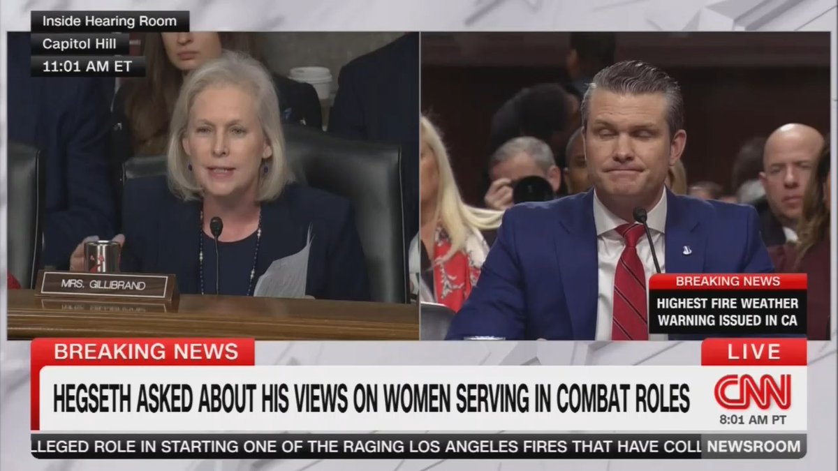 Hegseth: Commanders have to meet quotas to have a certain number of females in the infantry Gillibrand: Commanders do not have to meet quotas. That does not exist. It does not exist.