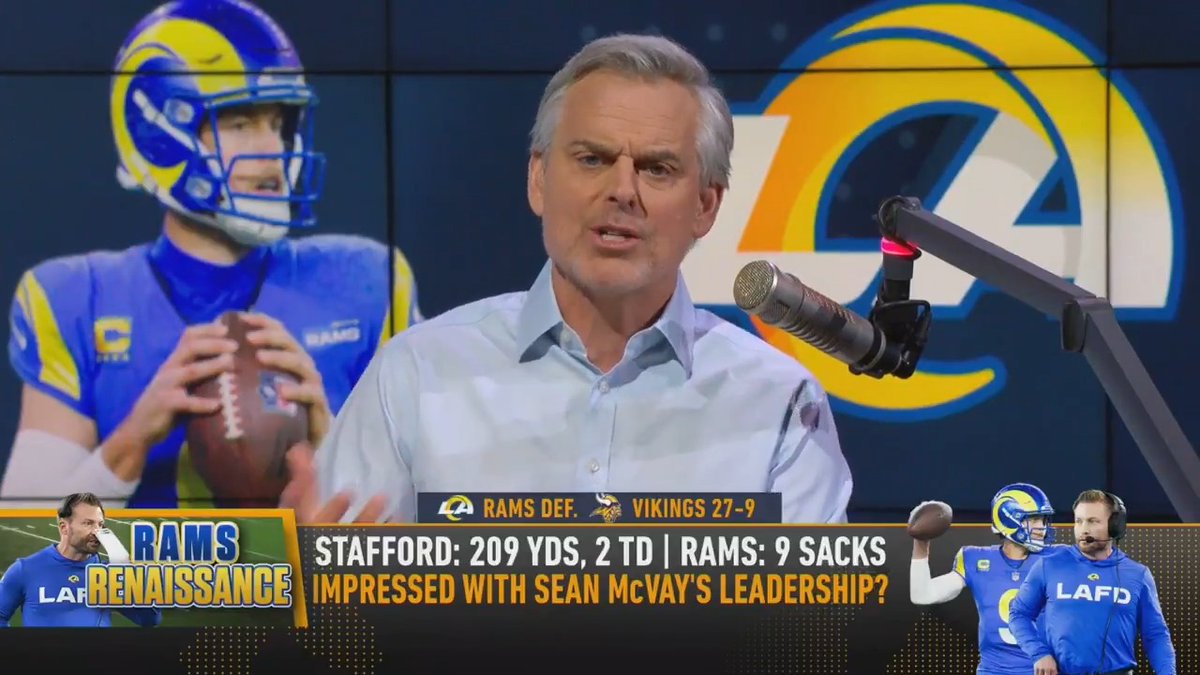 "It is almost unfair what the Rams have in Sean McVay." — @ColinCowherd on why last night was a coaching masterpiece by the Los Angeles Rams