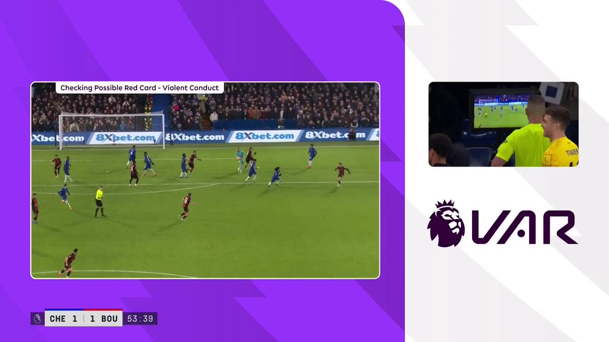 David Brooks misses out on a red card despite a lengthy VAR review 👀 Should he have been sent off...? 🤔 📺 TNT Sports &amp; discovery+ UK