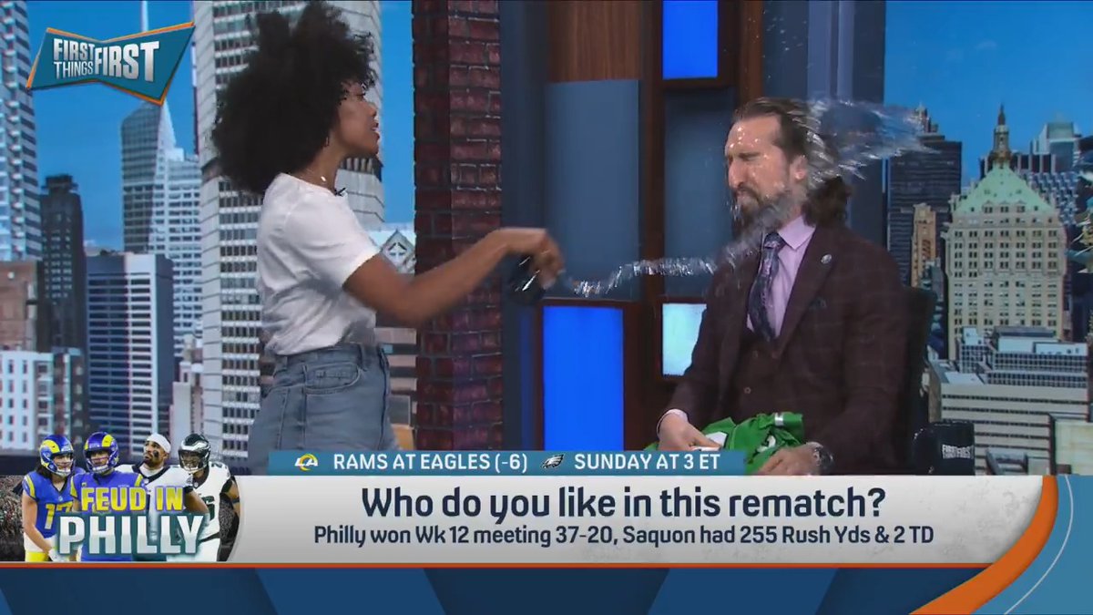 The ‘Eagles to the Super Bowl’ take stormed on set to confront nick wright and you’ll never believe what they did 😲 Meanwhile, a new romance is budding between Chris Broussard and the ‘Eagles to the Super Bowl’ take 🥰 “You know what, Chris? Call me.” 🤣