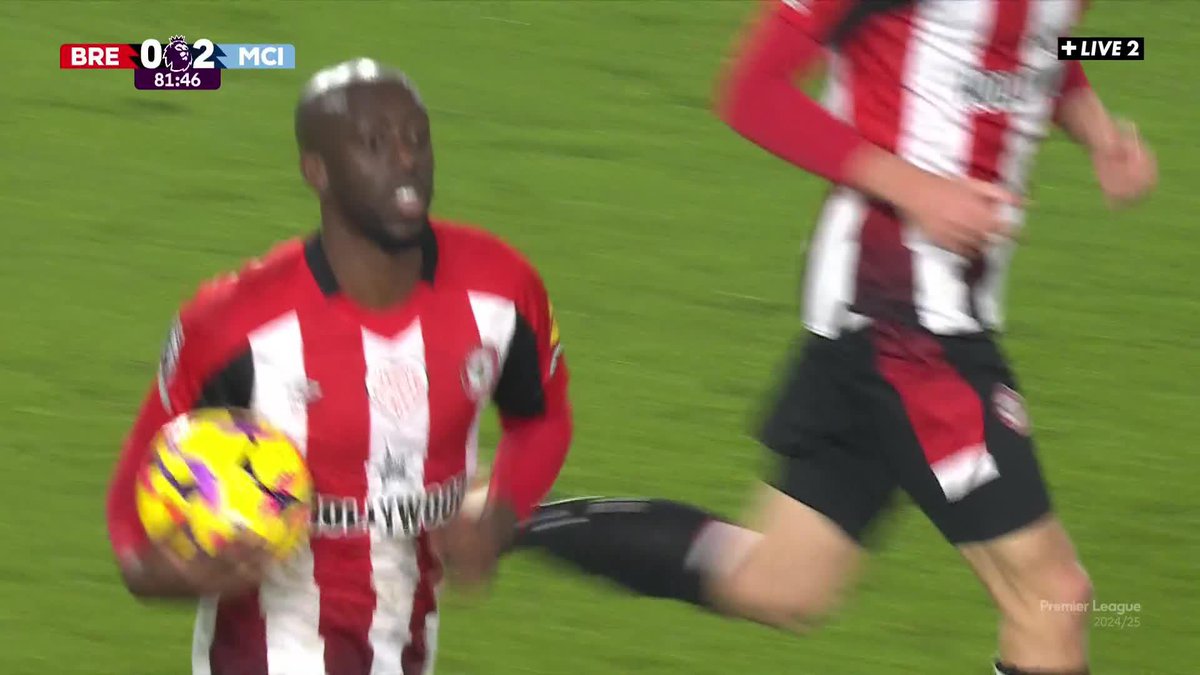 #PL 🏴󠁧󠁢󠁥󠁮󠁧󠁿 : Yoane Wissa réduit le score face aux Citizens ! Il devient au passage le meilleur buteur de l'histoire de Brentford en PL (37). Mwana Mboka 🇨🇩