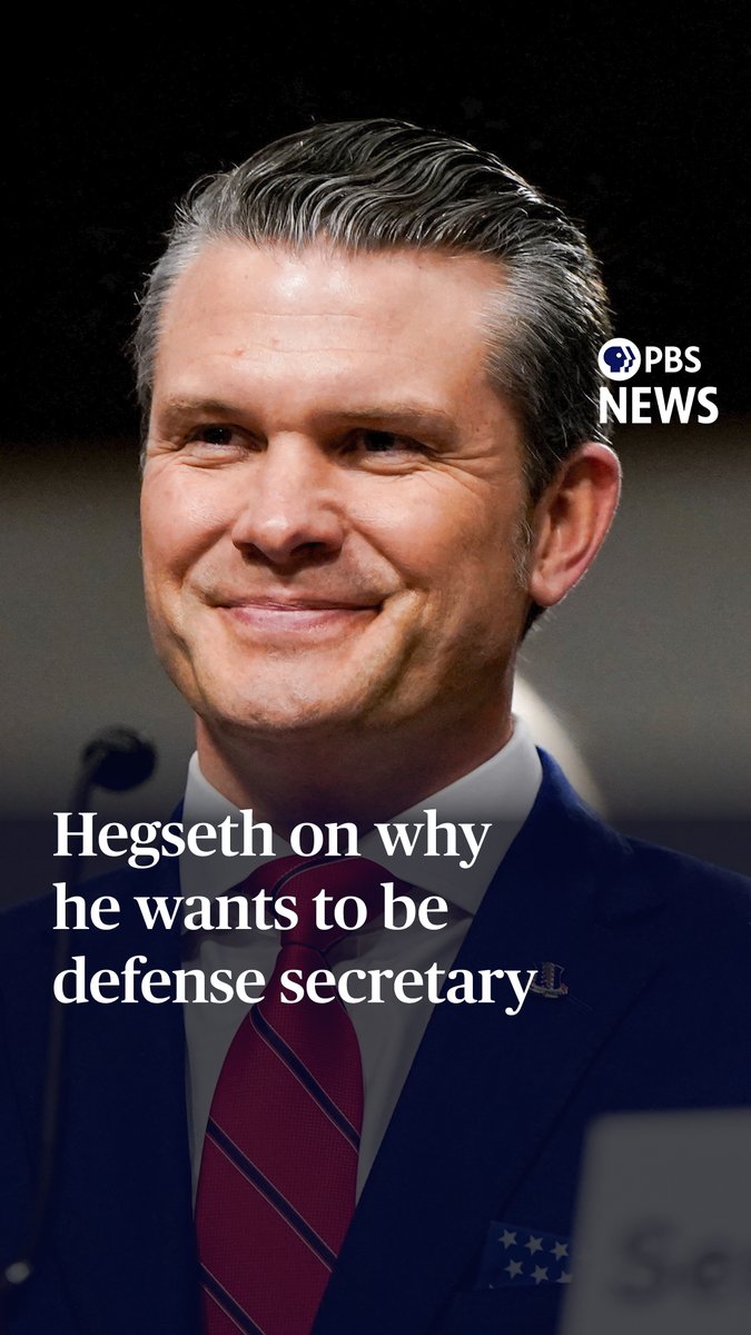Trump nominee Pete Hegseth said during his confirmation hearing Tuesday that he wants to be defense secretary because he loves his country and has dedicated his life "to the warfighters." "People see me as someone who hosts a morning show on television," Hegseth, a military veteran and conservative media personality, told Republican Sen. Rick Scott. "But people that really know me know where my heart's at. It's with the guys in this audience, who've had my back and I've had theirs," Hegseth added, pointing to the audience behind him. Hegseth has faced allegations of sexual misconduct and excessive drinking, and been criticized as a nominee for his controversial views on women, diversity and religion in the military. During another part of the hearing, Scott asked Hegseth to talk about how the military could improve recruitment. In response, Hegseth pointed to Trump. "I think the first and most important thing we've ever done is elect Donald Trump as the commander-in-chief because past is prologue," he said. "Our warfighters understand what kind of commander-in-chief they are going to get: someone who stands behind them, someone who gives them clear missions."