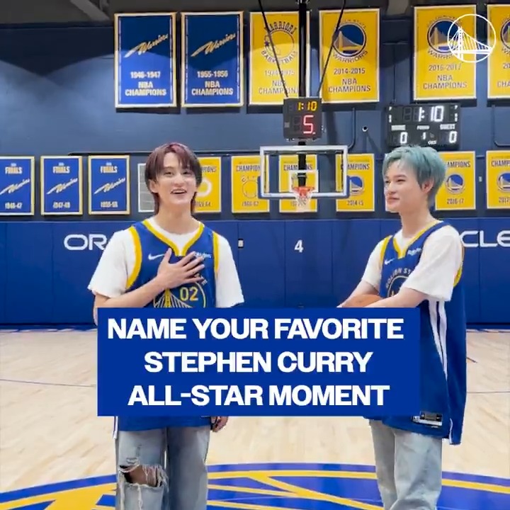 NCT DREAM's Mark and Chenle name their favorite Stephen Curry All-Star moments! Vote Stephen for All-Star »