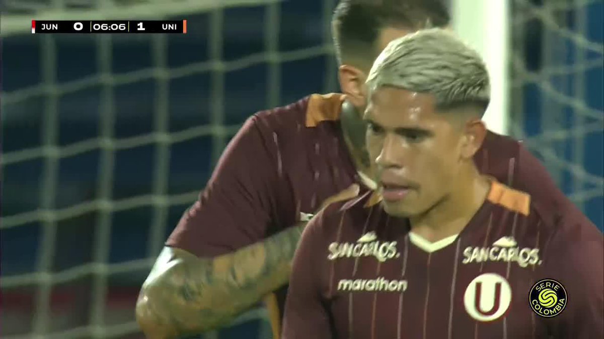 ¡GOLAZO DE UNIVERSITARIO! Yuriel Celi marcó el 1-0 sobre Junior en Barranquilla. 🔥