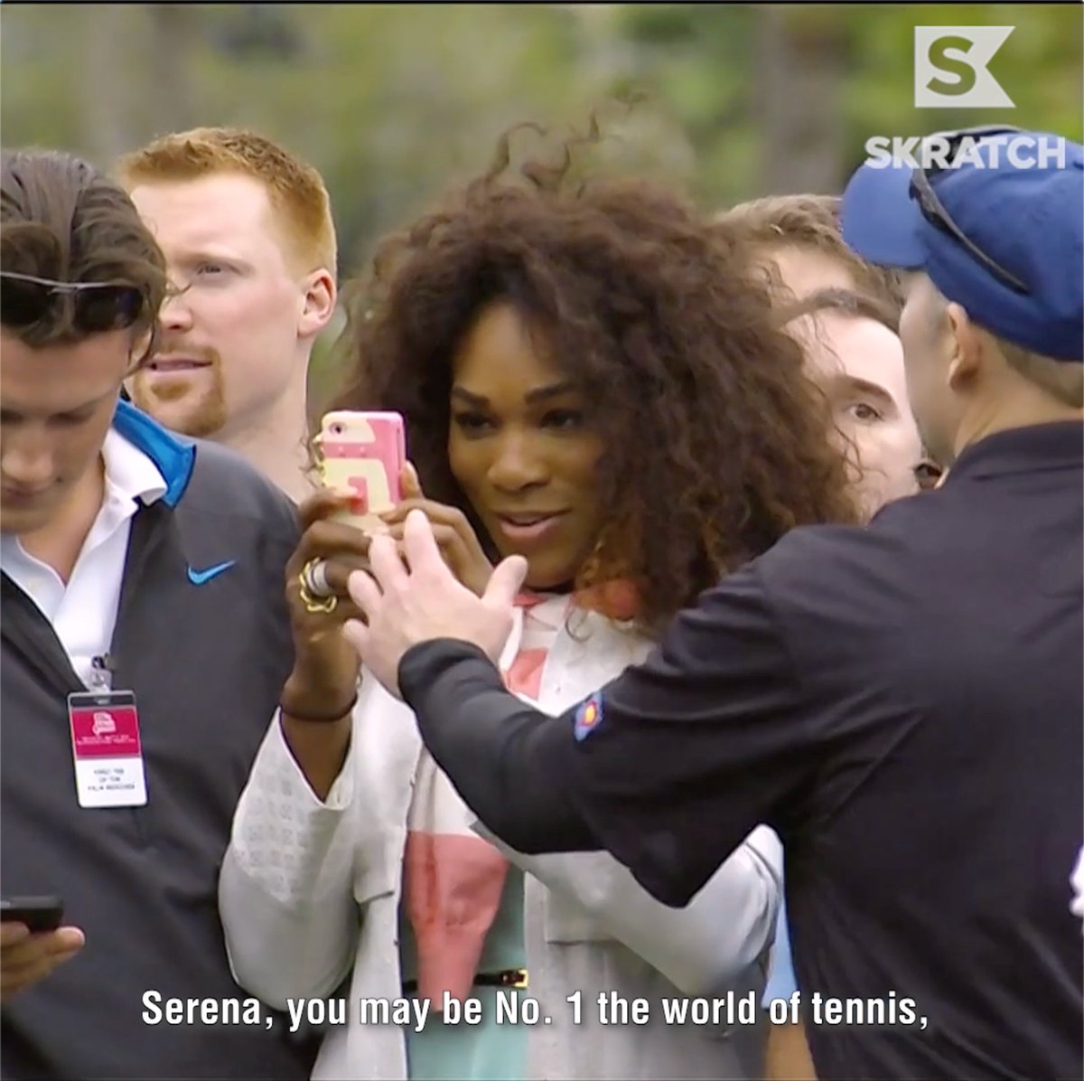 Serena, phones are allowed at TGL