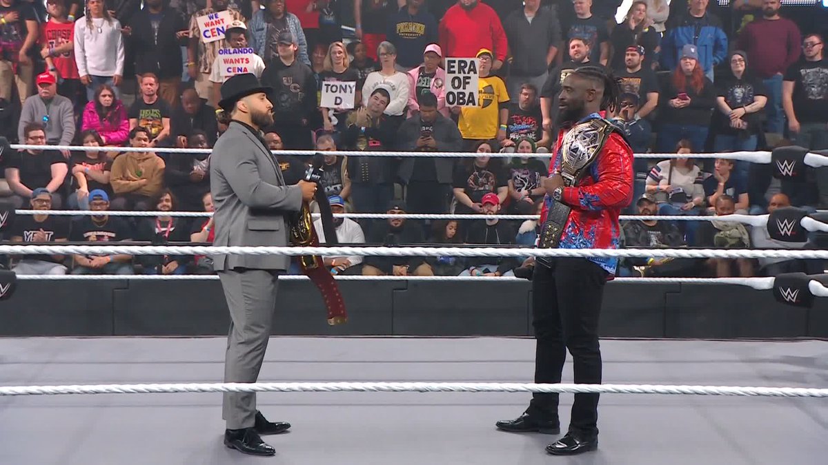 "I am the one man to defeat you." Tony D’Angelo had to remind Oba Femi wwe of their past with one another... #WWENXT