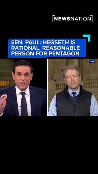 .Senator Rand Paul supports Pete Hegseth as Donald Trump's pick for defense secretary, saying Hegseth holds a "healthy respect for war" and is not eager to deploy troops in combat. More: Blake Burman