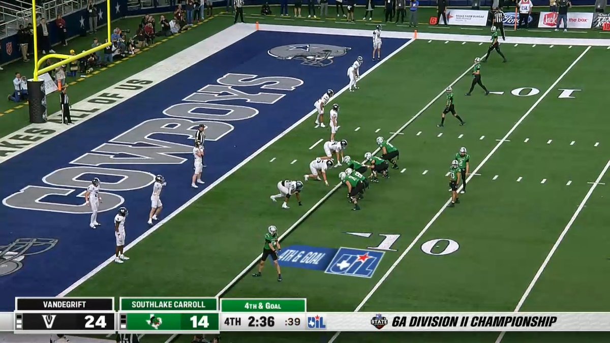 The 4th &amp; goal stop that sealed a historic win for Vandegrift Football. 🏆 (Yes, we miss #TXHSFB season).