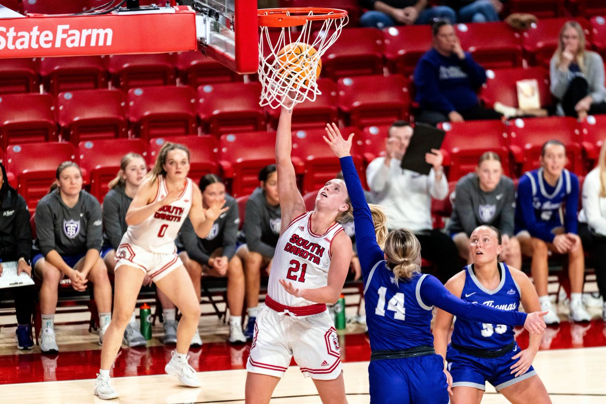 The Associated Press national player of the week in women’s basketball for Week 10 of the season is Grace Larkins.