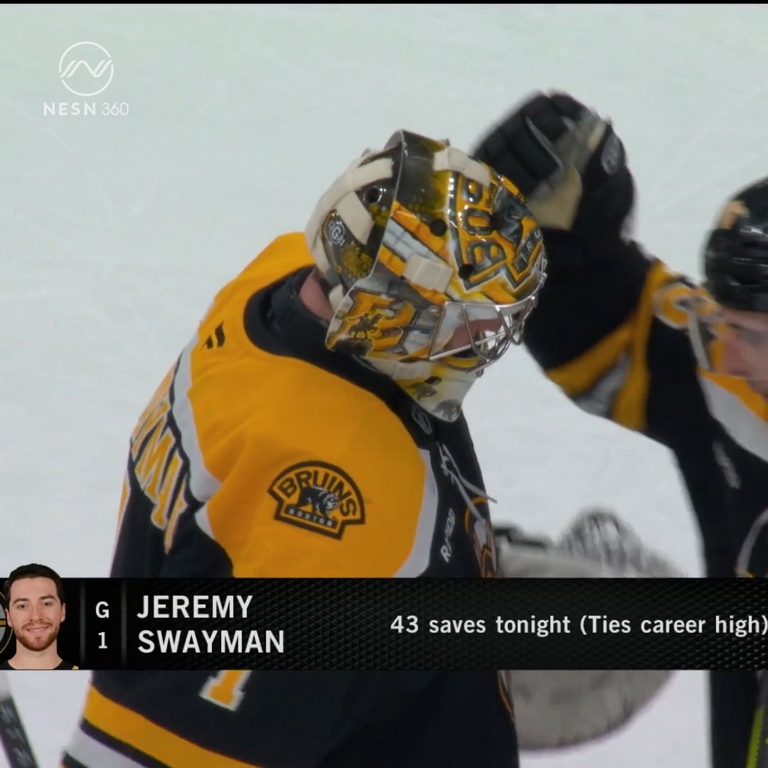 HUG. YOUR. GOALIE! 🐶 43 saves for Sway tonight 🤯