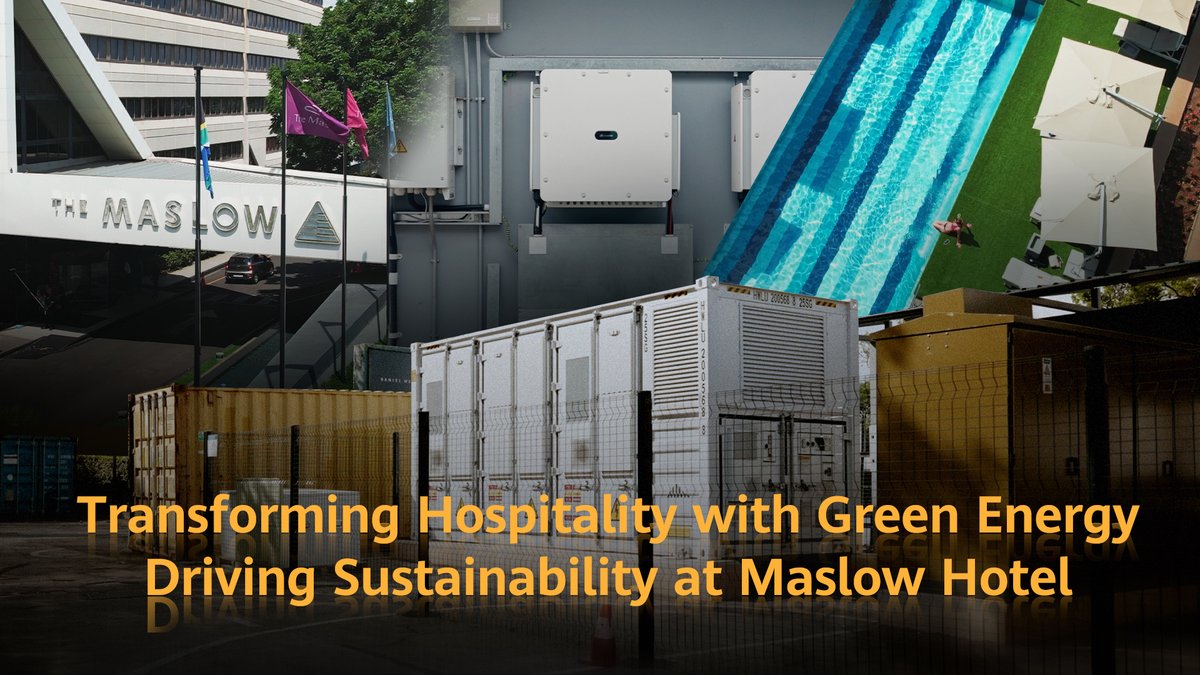 Johannesburg's Maslow Hotel has partnered with #Huawei Digital Power to integrate Huawei's Battery Energy Storage System to reduce its carbon footprint, optimize energy use, and provide uninterrupted power for guests! Learn more: #WinWin #FusionSolar