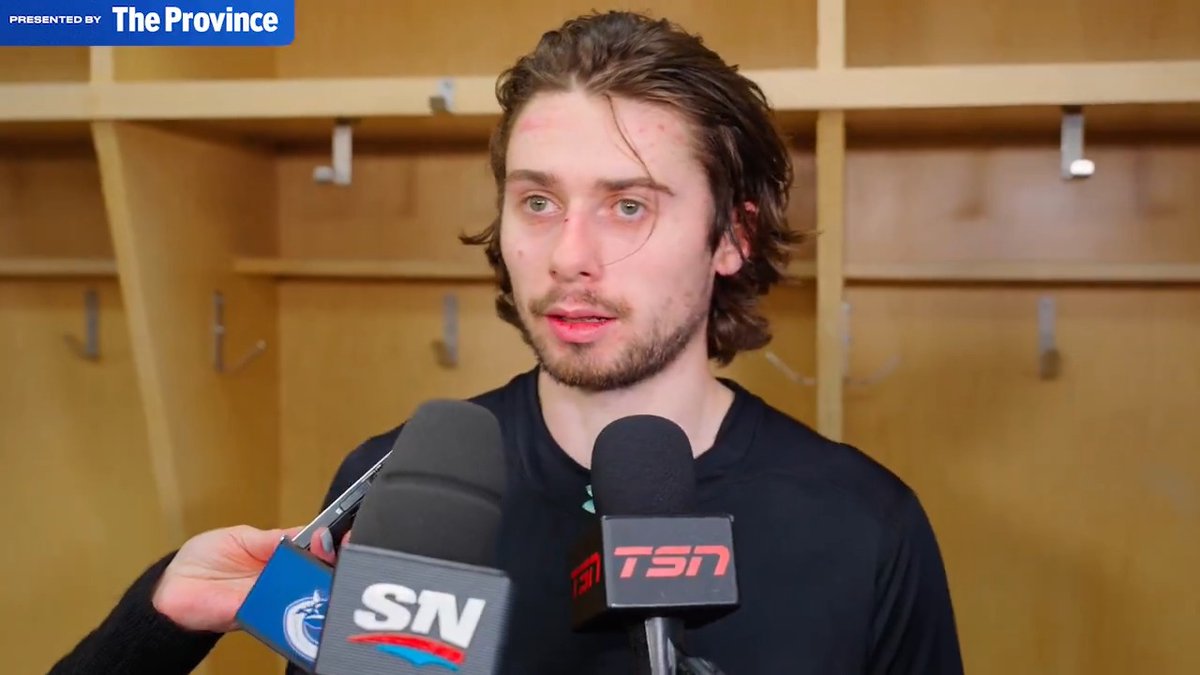 Hear from Quinn Hughes following the game against the Winnipeg Jets. #Canucks | The Province