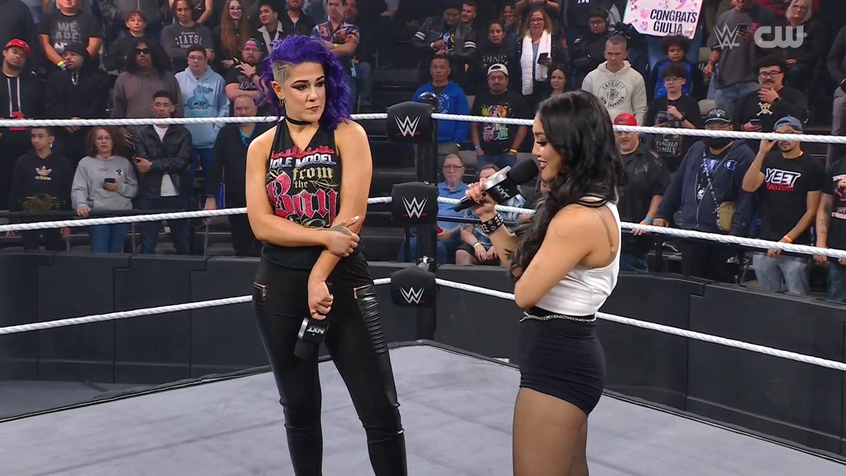 Take a look back at the entire unexpected interaction between roxanne and Bayley and EVERYTHING that happened when NXT went off the air. #WWENXT
