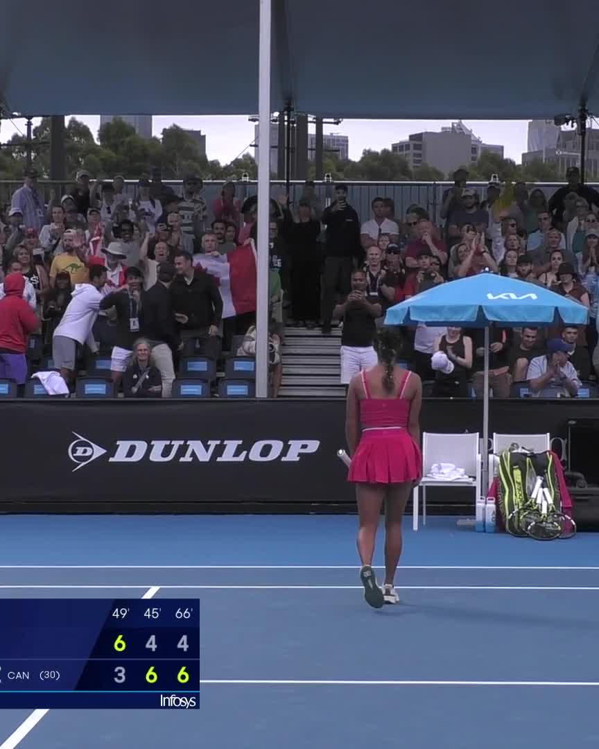 Leylah, you beauty! 🇨🇦 Leylah Fernandez is through to the third round for the first time at the Australian Open, defeating Cristina Bucsa 3-6 6-4 6-4 ✨ #AO2025